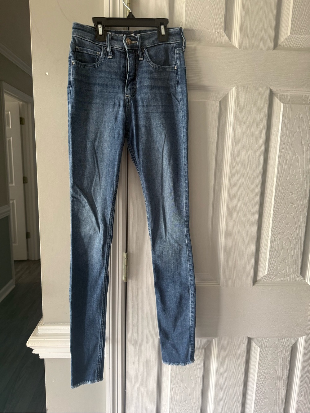 Hollister Blue Skinny Jeans - Faded Stretch Denim